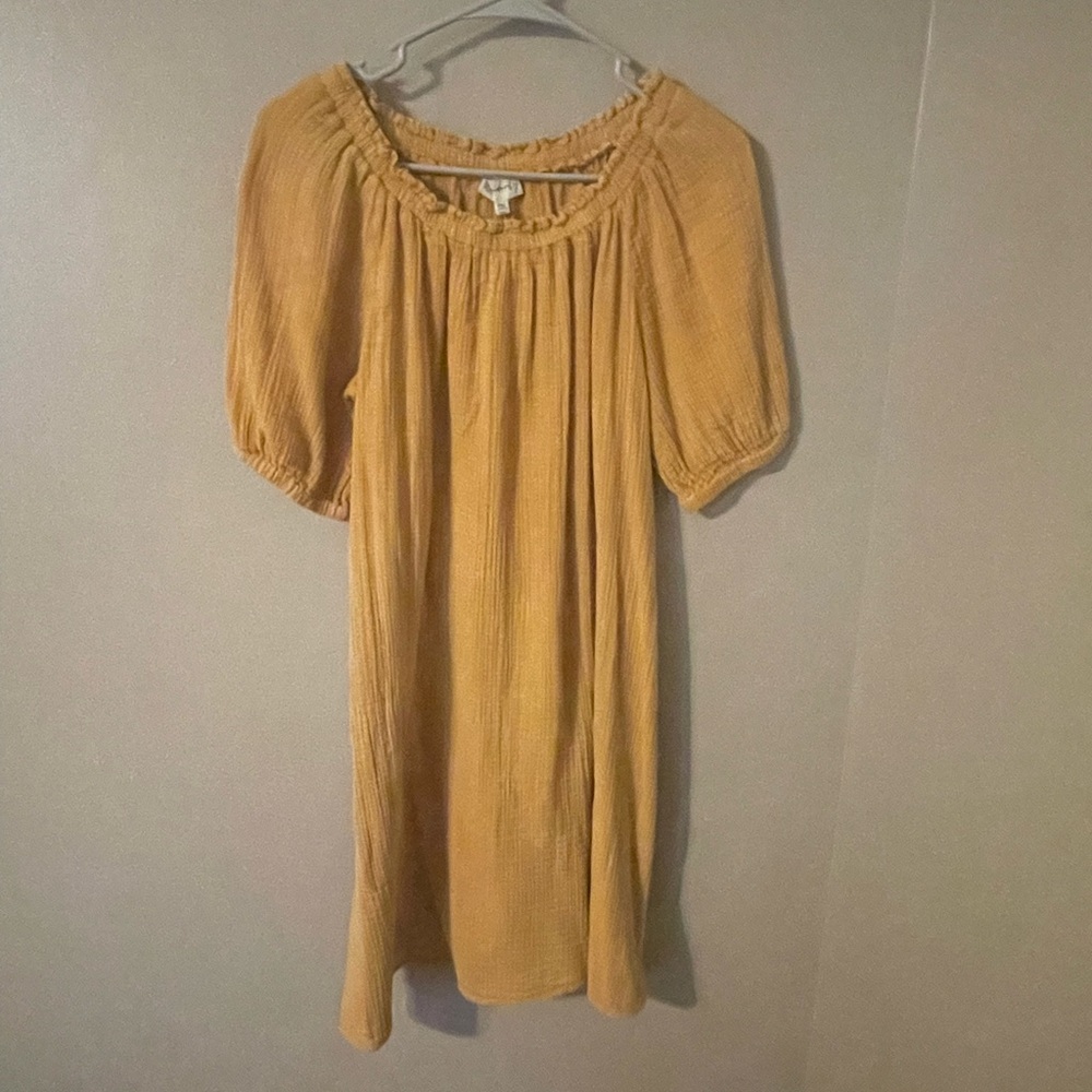 Yellow Puff Sleeve Dress